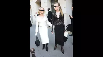 Naomi Watts and Daughter Kai Schreiber Wear Contrasting Balenciaga Ensembles With Matching Pumps at Paris Fashion Week