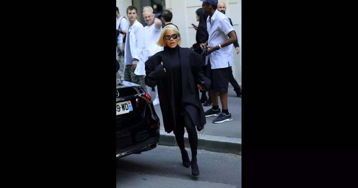 Teyana Taylor Steps Out in Sharp Black Balenciaga Sock Boots at Paris Fashion Week