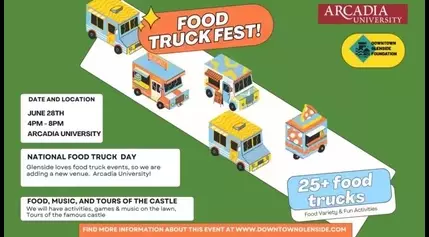 Downtown Glenside Foundation’s first Food Truck Fest at Arcadia University kicks off Friday