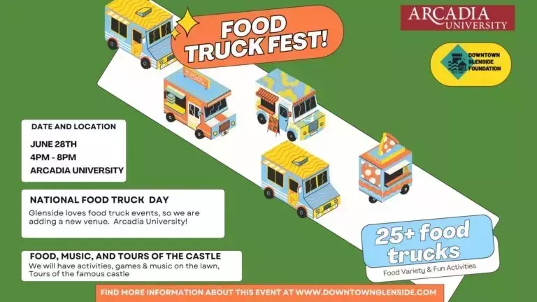 Downtown Glenside Foundation’s first Food Truck Fest at Arcadia University kicks off Friday