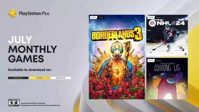 Borderlands 3 headlines PlayStation Plus games for July