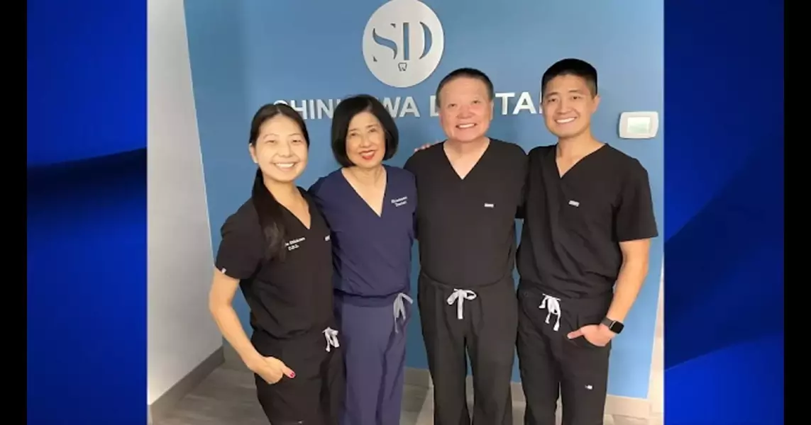 Father and 2 kids leading the way at Fresno dental office