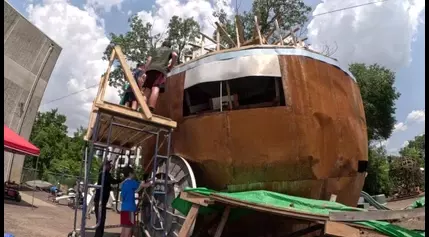 Kids build a nearly 25-foot ‘Death Star’ in Minneapolis