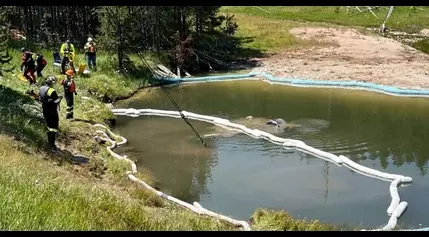 Car carrying 5 people runs off the road and into a hot geyser in Yellowstone