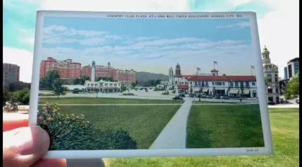 Vintage postcard of Kansas City’s Country Club Plaza shows shopping center’s early history