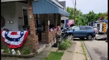 ‘I felt the house shake’: Car smashes into home in Port Vue; Security camera captures crash