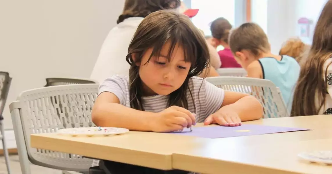 Children explore art at St. Mary’s library