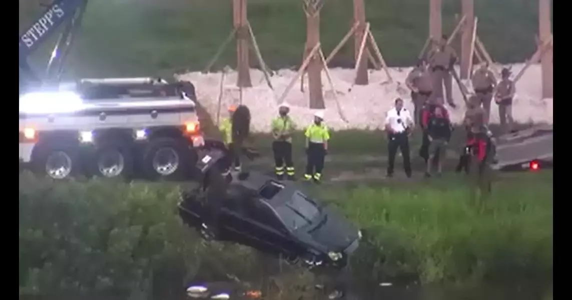 FHP: Woman arrested for DUI after crashing car into water-filled ditch off I-75