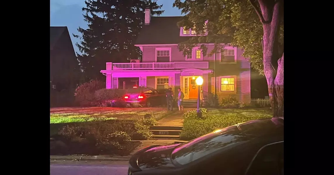 Car crashes into Davenport home Wednesday night