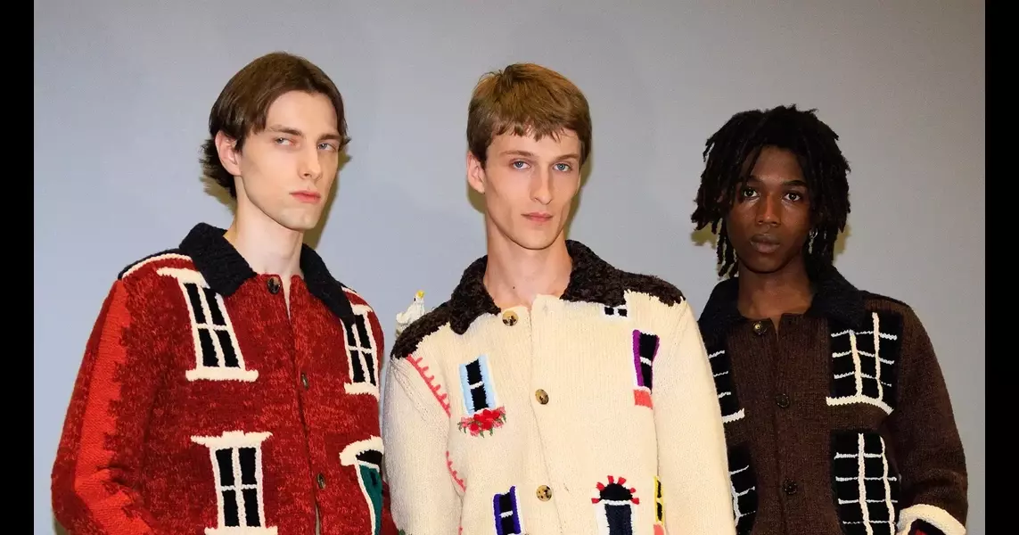 A backstage look at the menswear Spring/Summer 2025 shows during Milan Fashion Week