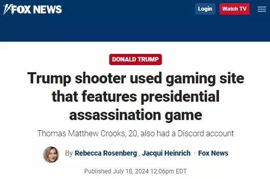 Fox News’ Desperate Attempts To Link Trump Shooter To Video Games Is Pathetic