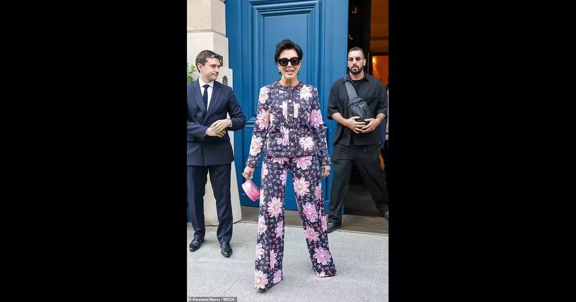 Kris Jenner kicks off Paris Fashion Week in floral Chanel outfit