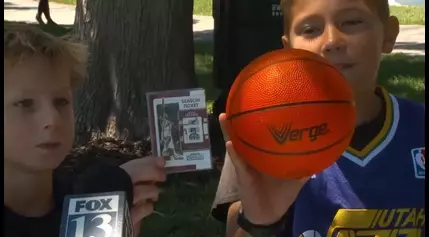 Basketball player surprises kids at their soda stand