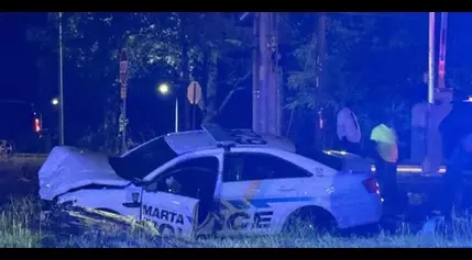 MARTA police officer injured in car crash