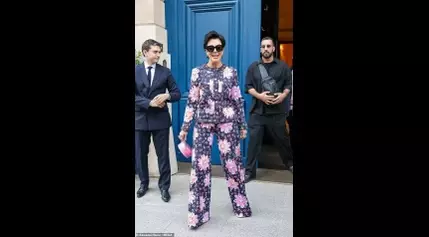 Kris Jenner kicks off Paris Fashion Week in floral Chanel outfit