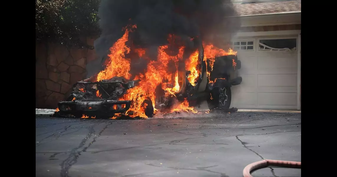 Car destroyed in Friday fire outside Woodstock