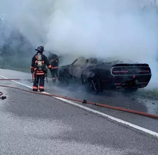 Firecrackers launched into moving car destroy vehicle in Ravenna Township