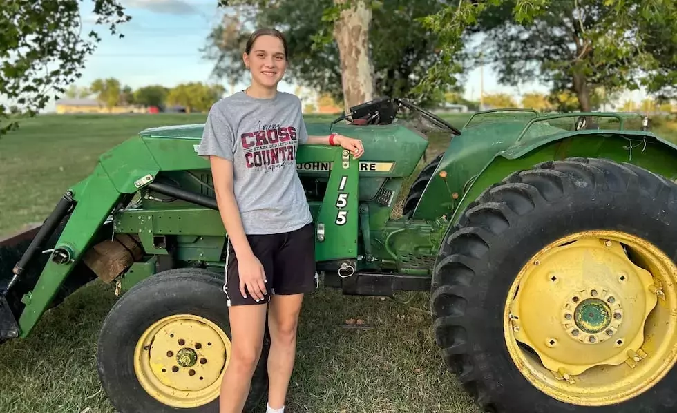 Central Texas girl mowing fields in effort to save money for a car