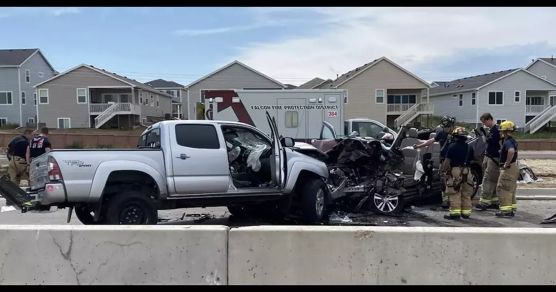 Four hospitalized after head-on collision in Colorado Springs