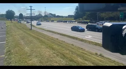 Car fire impacting Lexington traffic