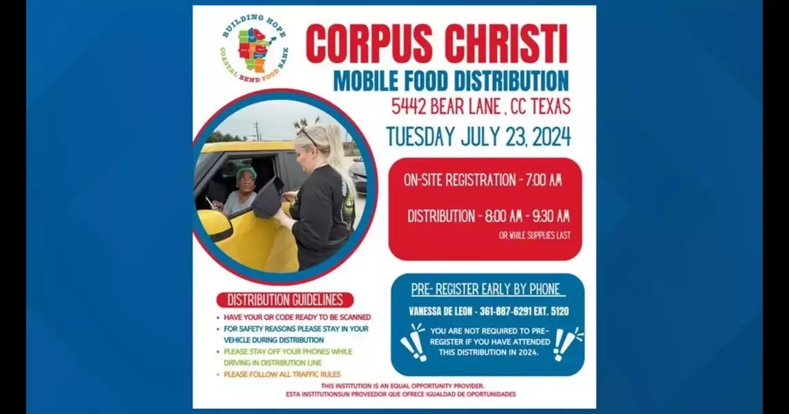 Coastal Bend Food Bank to hold mobile food distribution event