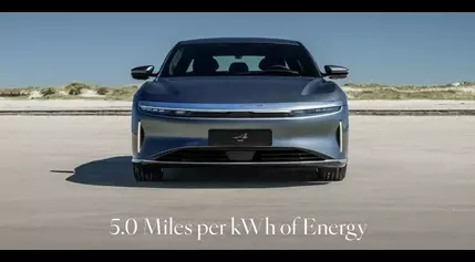 Lucid confirms the 2025 Air Pure offers 5 miles per kWh, making it the most efficient car in the world