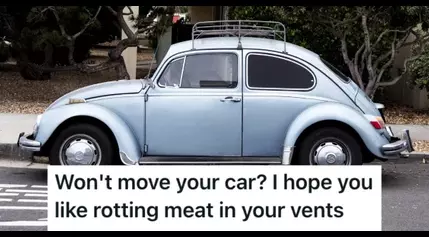 New Neighbors Were Rude And Ruined The Vibe Of The Street, So A Homeowner Got Even By Creating A Stinky Surprise For Their Cars And Forced Them To Move