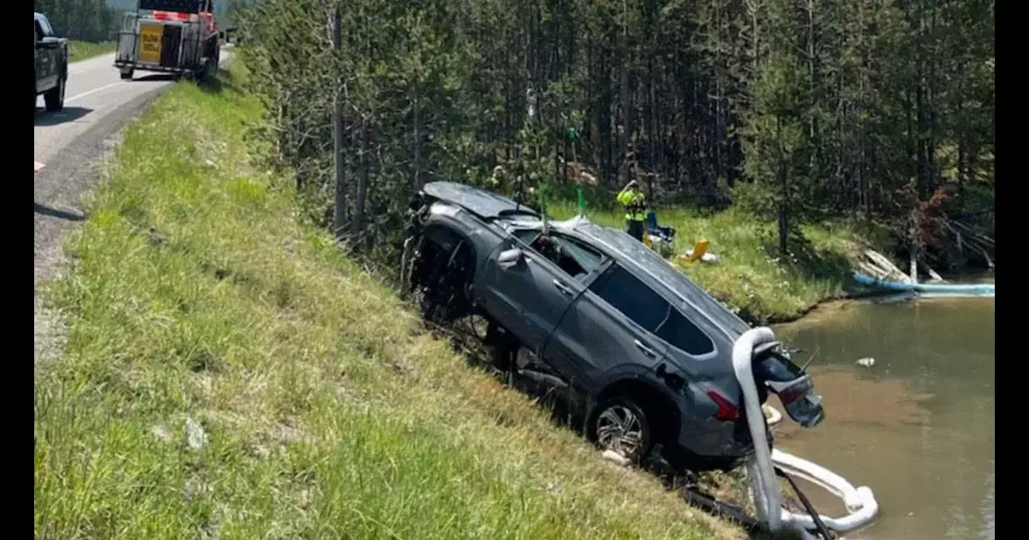 Five injured after car crashes into geyser in Yellowstone National Park on Thursday