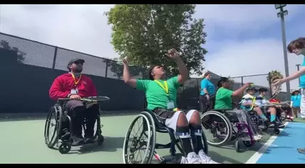 Wheelchair sports camp empowering disabled kids