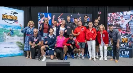 Olympians get warm send-off in Anaheim before Paris Games.