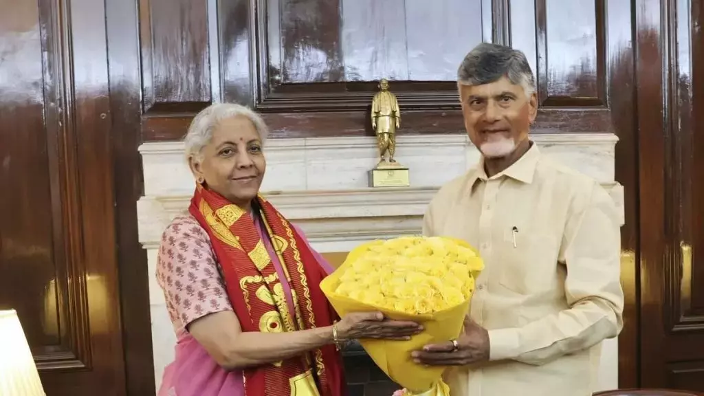 Andhra Pradesh CM Chandrababu Naidu presses enhanced financial aid for debt-ridden State to Union Finance Minister Nirmala Sitharaman