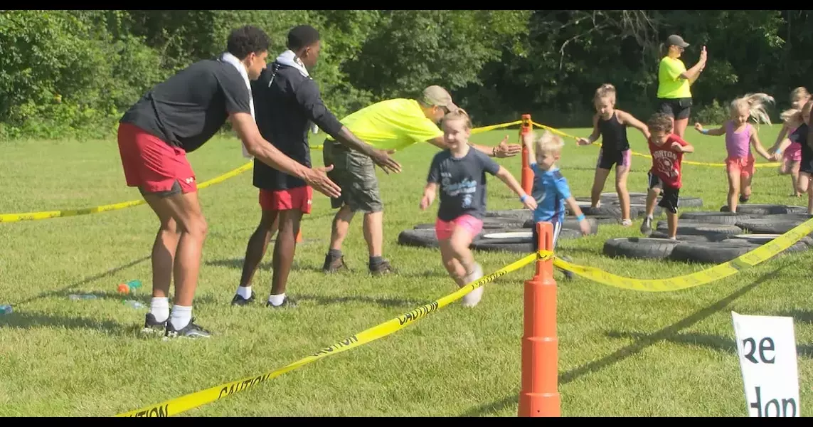 Nearly a thousand kids got muddy in an intense race to support those battling cancer