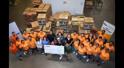 PHOTOS: Amazon donates ,000 to FIND Food Bank