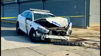 Officer hurt in car crash in Northeast Philadelphia, police say