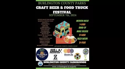 Tickets Now On Sale for Burlington County Craft Beer and Food Truck Festival