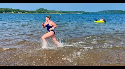 Swimmers fundraise for kids during Swim Teal Lake: Benefit for Diabetes