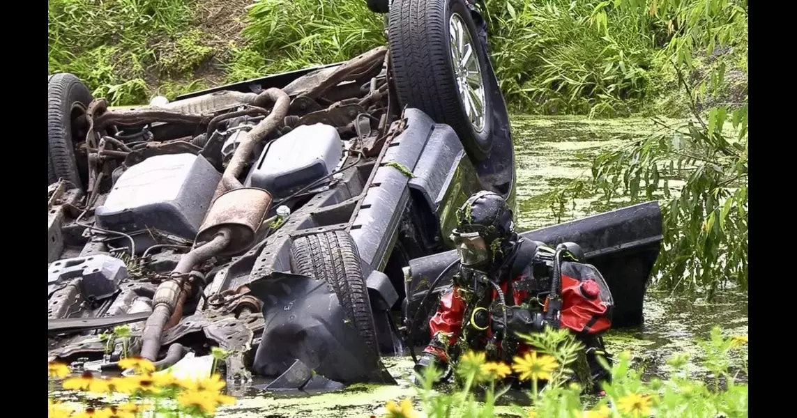 Coroner identifies man killed after becoming trapped in car that rolled over into pond in Wauconda