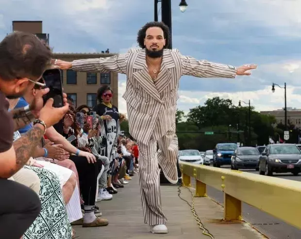 Jevon Terance presents first fashion show on Charles Berry Bascule Bridge in Lorain