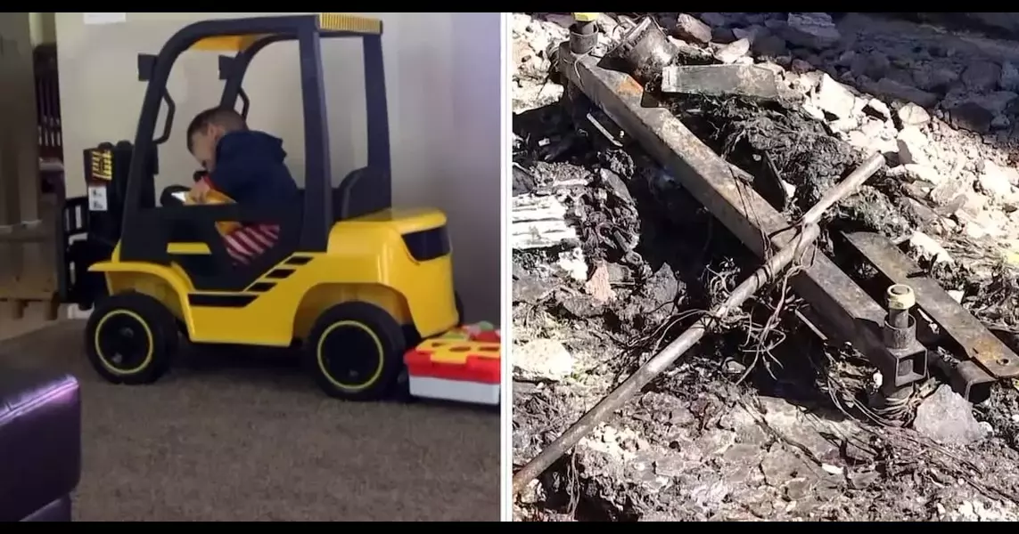 Mom warns others after her kids’ ride-on toy truck bursts into flames