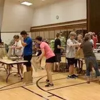 Emergency Food Kits prepared for distribution in Lee County