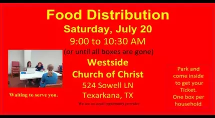 Food Distribution this Saturday 9 a.m.