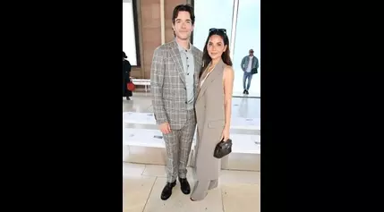 John Mulaney and Olivia Munn Match in Gray for Hermes Fashion Show