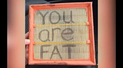 Man “livid” at rude message found written on car air filter by auto shop