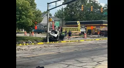 8 people, including 6 kids, hurt after crash on East New York Street east of downtown