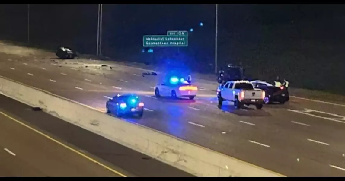 Lanes open on I-240 after car crash