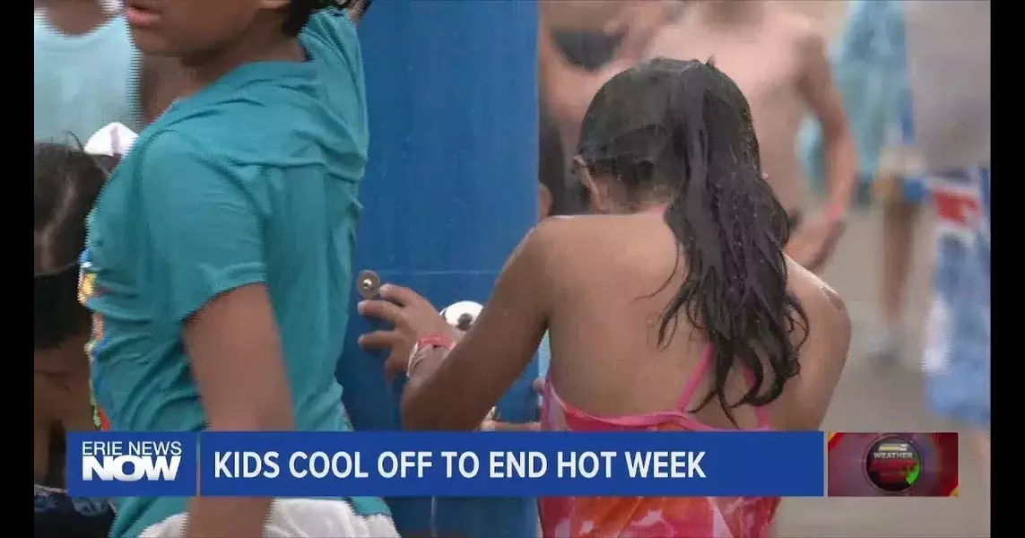 How Kids Cooled Off at End of Hot Week