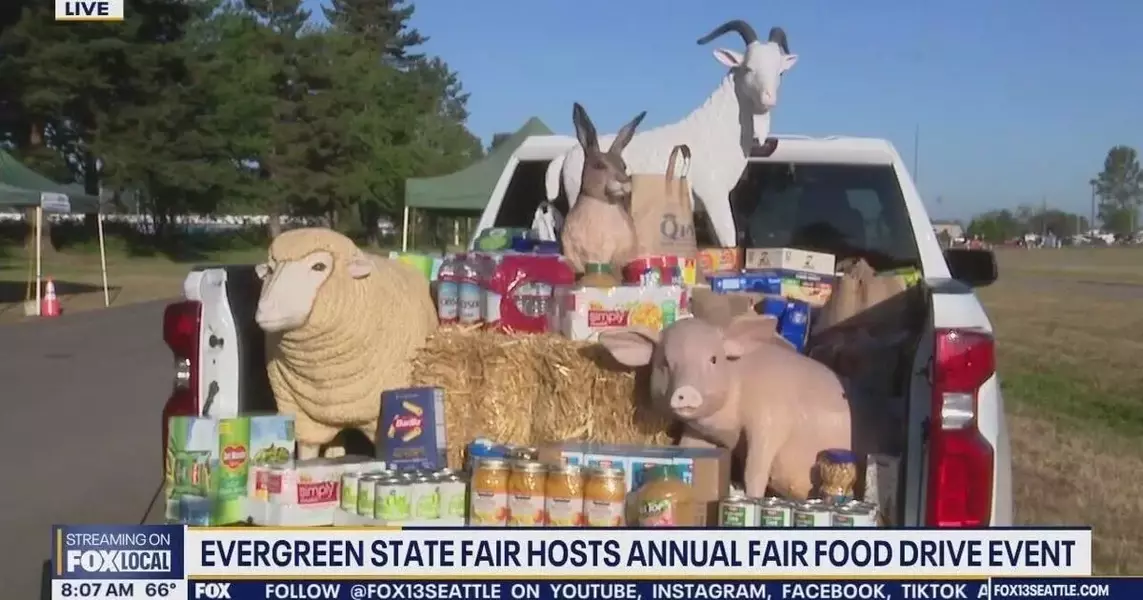 Evergreen State Fair hosts annual food drive event to earn a free ticket