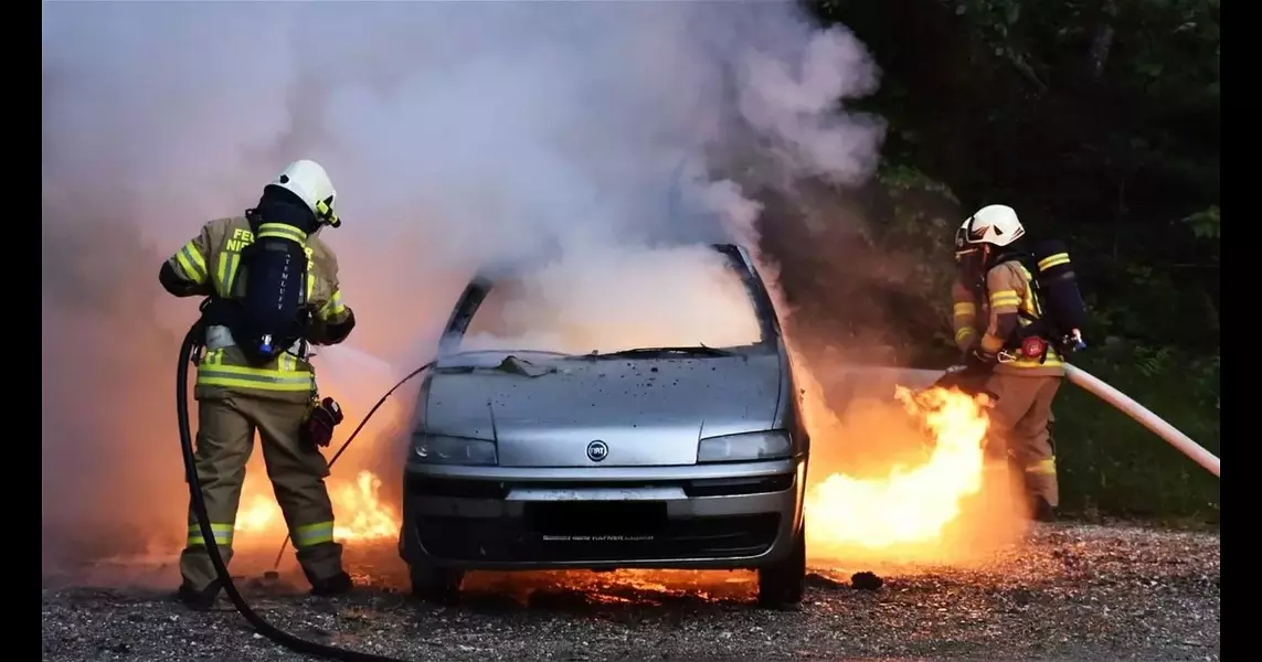 Car catches fire in Nipomo