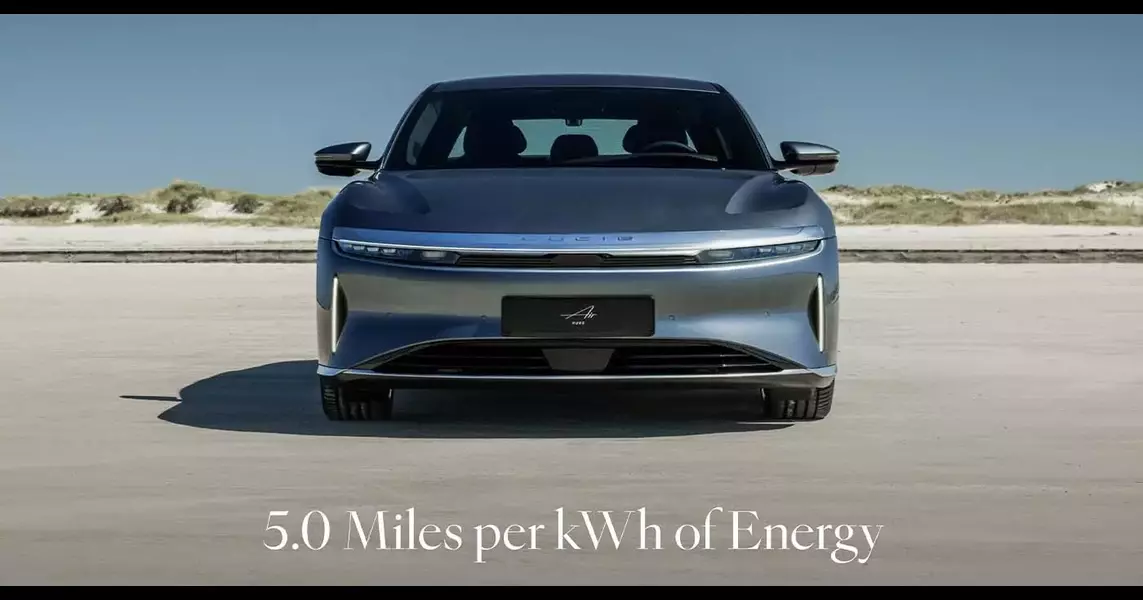 Lucid confirms the 2025 Air Pure offers 5 miles per kWh, making it the most efficient car in the world