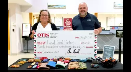 OTIS donates to local food pantries